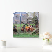 Tijd om te stoppen vierkante klok (Huis)