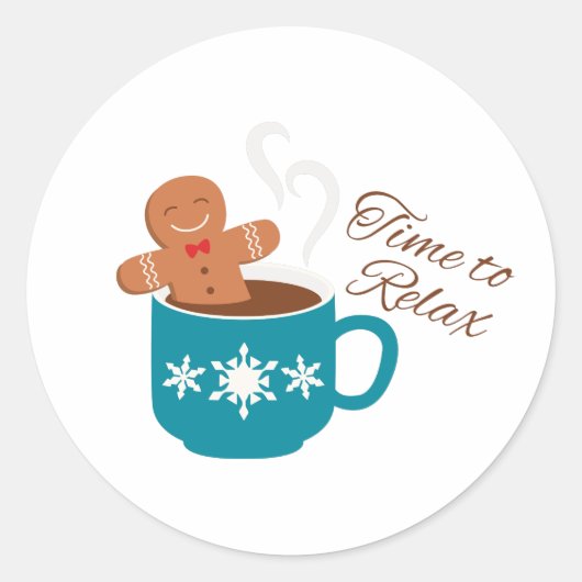 Tijd om te verplaatsen ronde sticker (Voorkant)