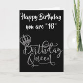 TIJD OM TE VIEREN **16th** VERJAARDAG KONINGIN Kaart (Voorkant)