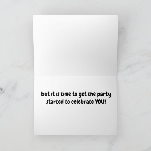 TIJD OM TE VIEREN *50th VERJAARDAG* WAKE ME!!! KAA Kaart (Binnen)