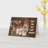 TIJD OM TE VIEREN *50th VERJAARDAG* WAKE ME!!! KAA Kaart (Gele Bloem)