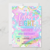 Tijd om te vieren-acht Neon Glow 8e verjaardagsfee Kaart (Voorkant)