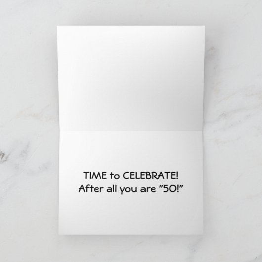 TIJD OM TE VIEREN (MEXICAANSE STIJL) "50ste" VERJA Kaart (Binnen)