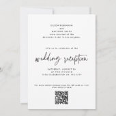 Tijd om te vieren Modern Script Trouwreceptie Aankondiging (Achterkant)