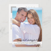 Tijd om te vieren Save the Date Briefkaart (Voorkant / Achterkant)