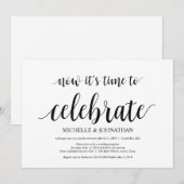 Tijd om te vieren, uitnodigingen voor een weggelop (Voorkant / Achterkant)