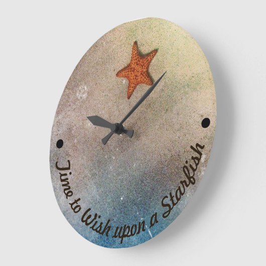 Tijd om te wensen op een Starfish Coastal Beach Grote Klok (Hoek)