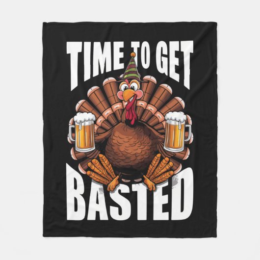 Tijd om te worden overgoten met Thanksgiving kalko Fleece Deken (Voorkant)