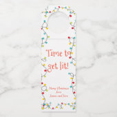 Tijd om te worden verlicht Grappige vakantie fles Flessenhanger (Achterkant)