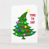 TIJD OM TE ZEGGEN: "FIJNE KERSTDAG" FEESTDAGEN KAART (Voorkant)