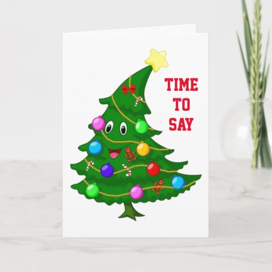 TIJD OM TE ZEGGEN: "FIJNE KERSTDAG" FEESTDAGEN KAART (Voorkant)