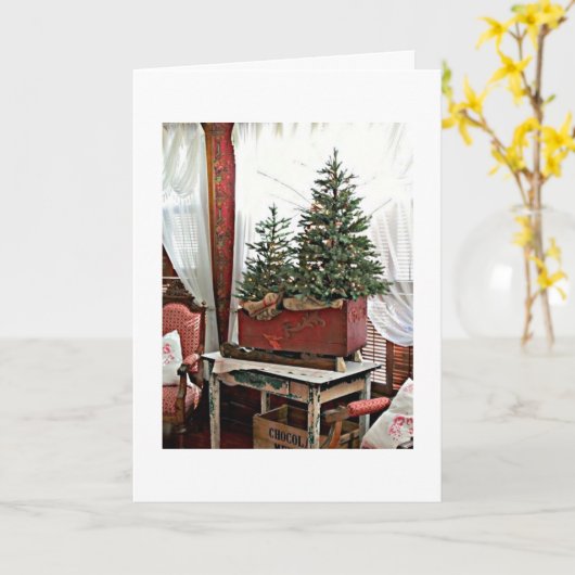 TIJD OM TE ZEGGEN **MERRY CHRISTMAS** KAART (Gele Bloem)