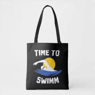 Tijd om te zwemmen tote bag