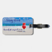 Tijd om Tropische Drink te verlichten Bagagelabel (Achterkant horizontaal)