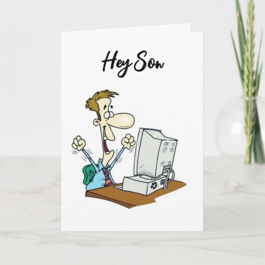 TIJD OM U TE CELEBRAËEREN OP BIRTHDAAG *SON* Kaart (Voorkant)