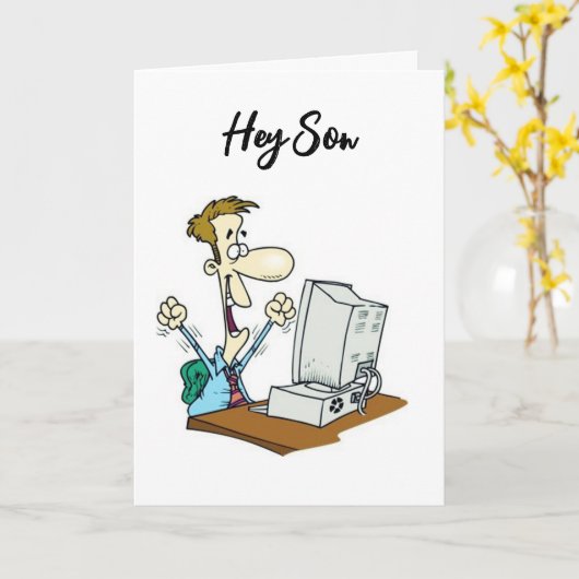 TIJD OM U TE CELEBRAËEREN OP BIRTHDAAG *SON* Kaart (Gele Bloem)