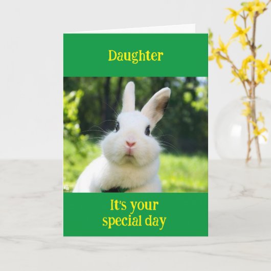 TIJD OM U TE CELEBRATEN OP DE BIRTHDAAG *DAUGHTER* KAART (Gele Bloem)