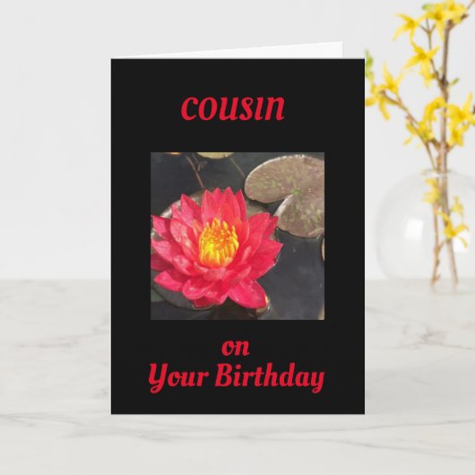 TIJD OM U TE CELEREN **COUSIN** KAART (Gele Bloem)