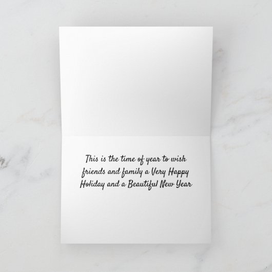 TIJD OM U TE WENSEN **MERRY CHRISTMAS** EN NIEUW J KAART (Binnen)