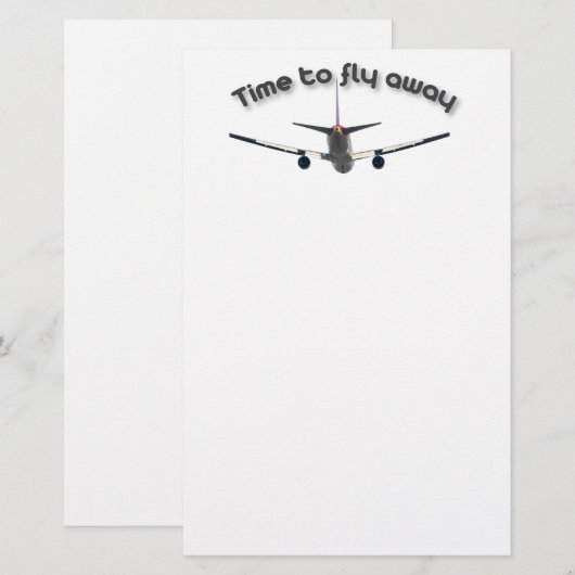 Tijd om weg te vliegen briefpapier (Voorkant / Achterkant)