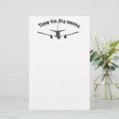 Tijd om weg te vliegen briefpapier (Staand voorkant)
