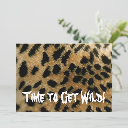 Tijd om Wild te pakken! Uitnodiging van de partij  (Staand voorkant)