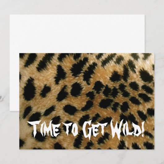 Tijd om Wild te pakken! Uitnodiging van de partij  (Voorkant / Achterkant)