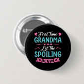 Tijd Oma Nieuwe Oma BA Ronde Button 5,7 Cm (Voorkant /achterkant)