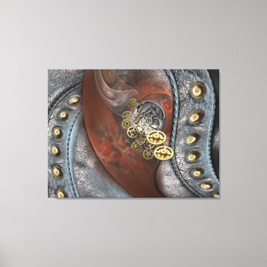 Tijd op leder canvas afdruk (Voorkant)