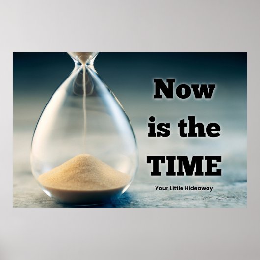 "Tijd" Positief Citaat "Wall art & Poster" Poster (Voorkant)