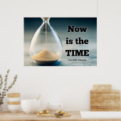 "Tijd" Positief Citaat "Wall art & Poster" Poster (Keuken)