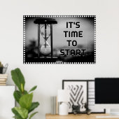 "Tijd" Positief Poster voor wandkunst (Thuiskantoor)