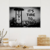 "Tijd" Positief Poster voor wandkunst (Keuken)