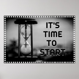 "Tijd" Positief Poster voor wandkunst