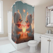 Tijd samen met Teddy Douchegordijn (In situ)