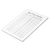 Tijd Taak Tracker Notitieblok (Schuin)