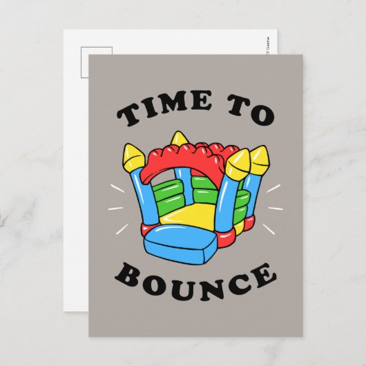 Tijd te stuiteren briefkaart (Voorkant / Achterkant)