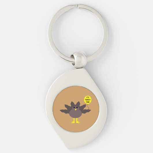 Tijd Thanksgiving Sleutelhanger Turkije (Voorkant)