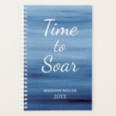 Tijd tot Abstracte blauwe Waterverf Inspiratie Planner (Voorkant)