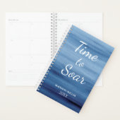 Tijd tot Abstracte blauwe Waterverf Inspiratie Planner (Display)