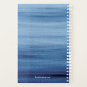 Tijd tot Abstracte blauwe Waterverf Inspiratie Planner (Achterkant)