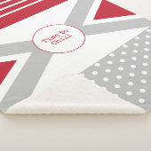 Tijd tot Chill Red en grijs Sherpa Deken (3/4)