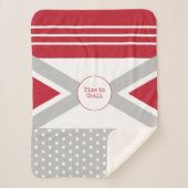 Tijd tot Chill Red en grijs Sherpa Deken (Voorkant)