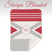 Tijd tot Chill Red en grijs Sherpa Deken