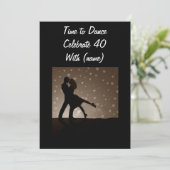 TIJD TOT DANCE-40th BIRTHDAY INVITATION Kaart (Staand voorkant)