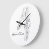 Tijd tot Dance Ballet Wall Clock Grote Klok (Hoek)