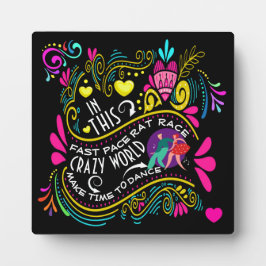 Tijd tot dance Plaque Fotoplaat