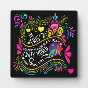 Tijd tot dance Plaque Fotoplaat