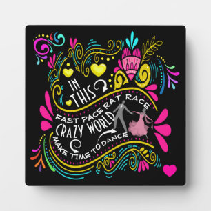 Tijd tot dance Plaque Fotoplaat