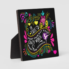 Tijd tot dance Plaque Fotoplaat